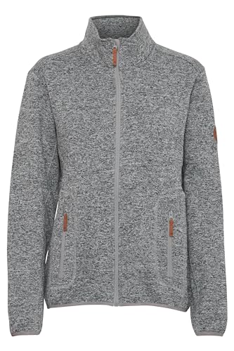 NORTH BEND NBSamana Fleecejacke atmungsaktiv modische Jacke mit Stehkragen, Größe:36, Farbe:Light Grey Melange (1005) von NORTH BEND