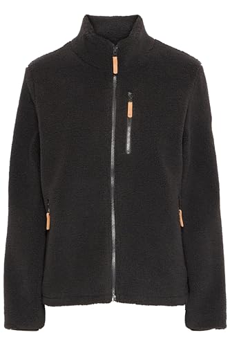 NORTH BEND NBSamanta Damen Fleecejacke Jacke Outdoor-Jacke weich atmungsaktiv bequem komfortabel warm YKK-Reißverschluss Reißverschlusstaschen Brusttasche, Größe:42, Farbe:Black (1001) von NORTH BEND
