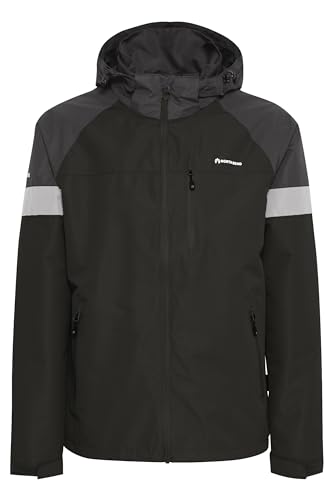 NORTH BEND NBTompkins Herren Outdoorjacke wasserdicht atmungsaktiv und winddicht mit Wassersäule 10000mm W-PRO Wetterschutzsystem, Größe:M, Farbe:Black (1001) von NORTH BEND