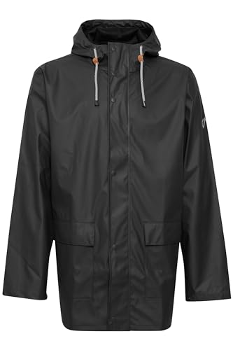 NORTH BEND NBTorsten Herren Regenjacke winddicht wasserdicht atmungsaktiv Outdoorjacke mit Kapuze Wassersäule 5000mm W-PRO Wetterschutzsystem, Größe:XL, Farbe:Black (1001) von NORTH BEND