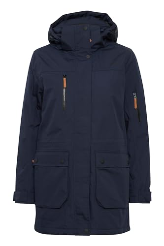NORTH BEND NBWanda Damen Outdoorjacke wasserdicht winddicht atmungsaktiv Funktionsjacke mit Wassersäule 10000mm W-PRO Wetterschutzsystem, Größe:36, Farbe:Navy Blazer (2048) von NORTH BEND