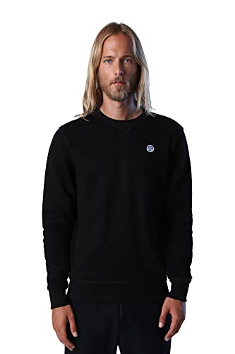 NORTH SAILS Herren Crewneck W/Logo Sweatshirt, Schwarz, XL von NORTH SAILS