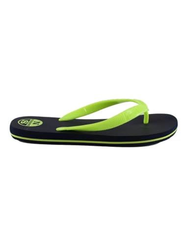 NORTH SAILS Herren Flip Flops in Schwarz/Gelb Gummi mit Strukturierten Obergurten & Geformten Einlegesohlen und Logo - 40 von NORTH SAILS