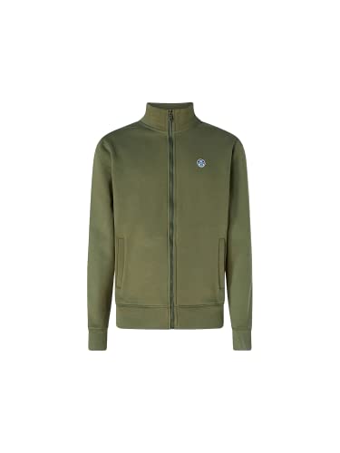 NORTH SAILS Herren Full Zip W/Logo Sweatshirt, Ivy Green, XXL von NORTH SAILS