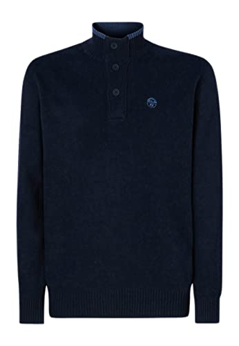 NORTH SAILS Herren Half Button 7gg Pullover, Marineblau, XL von NORTH SAILS