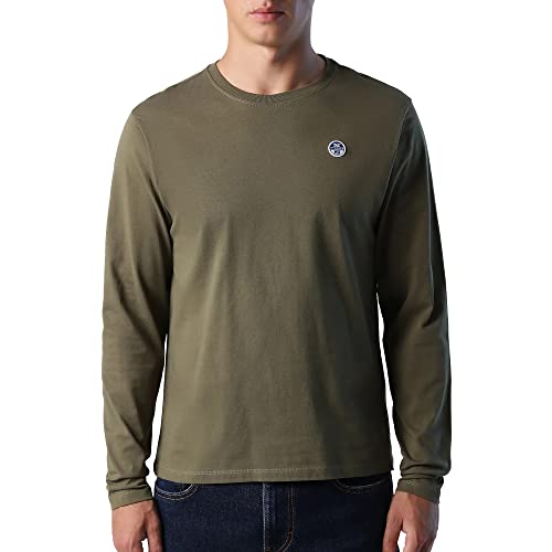 NORTH SAILS Herren Ls W/Logo T-Shirt, Ivy Green, Large von NORTH SAILS