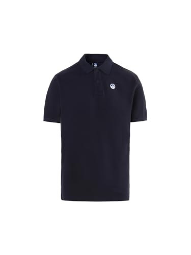 NORTH SAILS Herren Poloshirt Kurzarm mit Kragen und Knöpfen Artikel 692451 Basic Polo Kurzarm, 0802 Navy Blue, XXL von NORTH SAILS