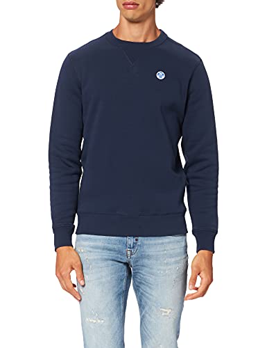 NORTH SAILS Herren Round Neck W/Logo Sweatshirt, Marineblau, XXXL von NORTH SAILS