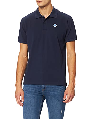 NORTH SAILS Herren SS Polo W/Logo Polohemd, Marineblau, 56 von NORTH SAILS