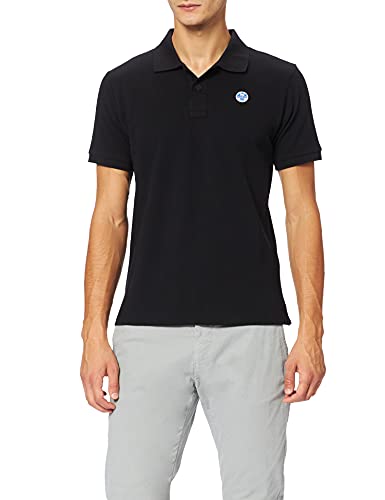 NORTH SAILS Herren SS Polo W/Logo Polohemd, Schwarz, Large von NORTH SAILS