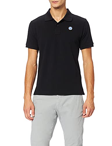 NORTH SAILS Herren SS Polo W/Logo Polohemd, schwarz, Large von NORTH SAILS