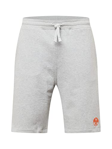 NORTH SAILS Herren Short Sweatpants W/Graphic Bermudas, Grey Melange, XL Kurz von NORTH SAILS