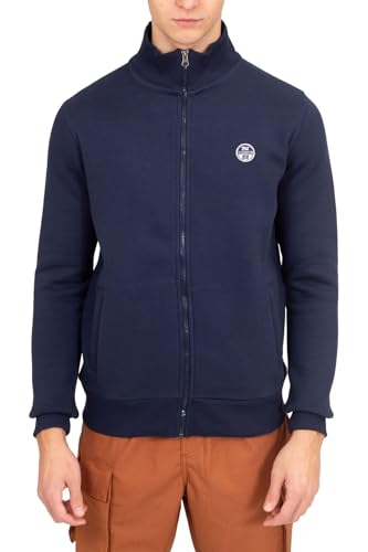 NORTH SAILS - Herren Sweatshirt mit Reißverschluss und Logo, Marineblau, L von NORTH SAILS