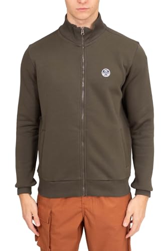 NORTH SAILS - Herren Sweatshirt mit Reißverschluss und Logo, Militär, XL von NORTH SAILS