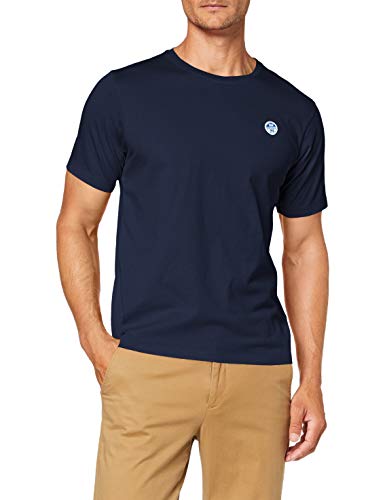 NORTH SAILS Herren T-Shirt in Marineblau Baumwolljersey - Kurz Arm mit Rundhalsausschnitt - Normale Passform - M von NORTH SAILS