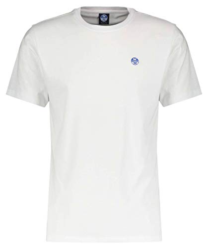 NORTH SAILS Herren T-Shirt in Weiß Baumwolljersey - Kurz Arm mit Rundhalsausschnitt - Normale Passform - XL von NORTH SAILS