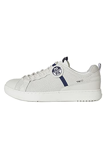 NORTH SAILS Sneaker in Pelle E Suede in Bianco 45 von NORTH SAILS