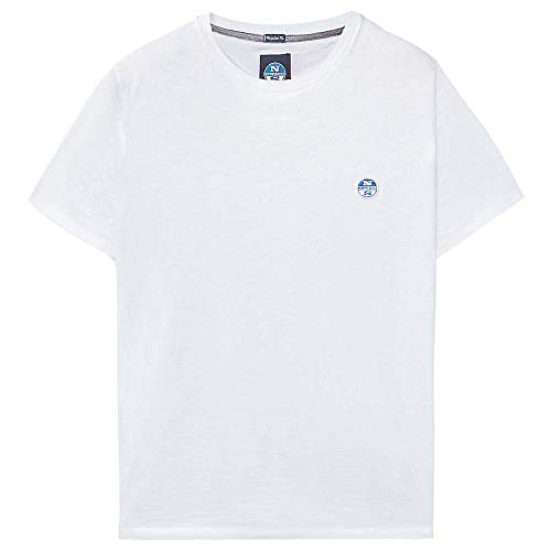 North Sails Herren T-shirt S/s W/logo T-Shirt, White, L von NORTH SAILS