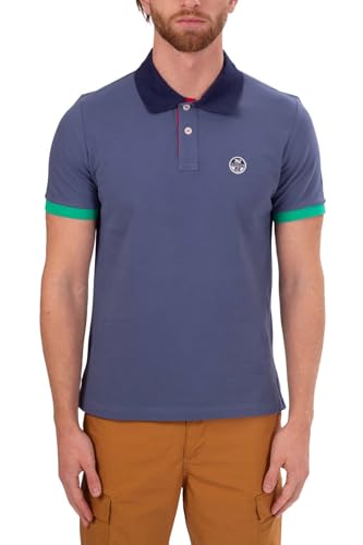 North Sails - Men's Regular Polo Shirt with Colorblock Details - Size M von NORTH SAILS