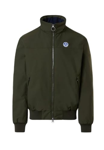 North Sails Sailor Herrenjacke aus recyceltem Nylon - Slim Fit und Befestigung mit Reißverschluss, Forest Night, XL von NORTH SAILS