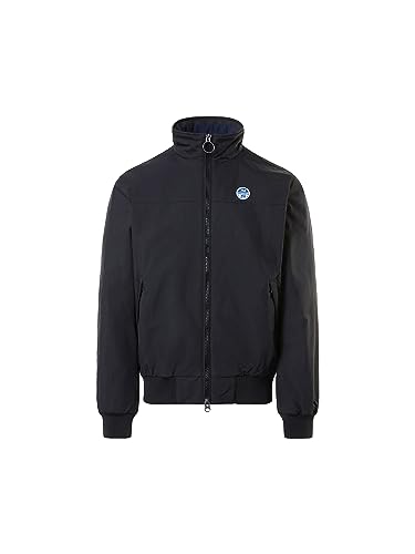 North Sails Sailor Herrenjacke aus recyceltem Nylon - Slim Fit und Befestigung mit Reißverschluss, Schwarz , L von NORTH SAILS