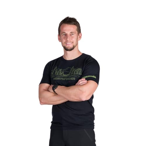 Herren Merino T-Shirt OLEK – atmungsaktives Core-Spun Funktionsshirt mit Merinowolle & Polyamid, geruchshemmend, antibakteriell & strapazierfähig, Regular Fit von NORTHFINDER