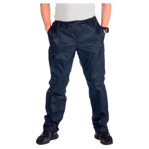 NORTHFINDER Packbare Regenhose Herren, Leichte Fahrrad Überziehhose, wasserdichte Regenüberhose 5 000 mm, Wanderhose Atmungsaktiv, Outdoor Hosen Winddicht, Motorrad Trekkinghose NORTHCOVER von NORTHFINDER