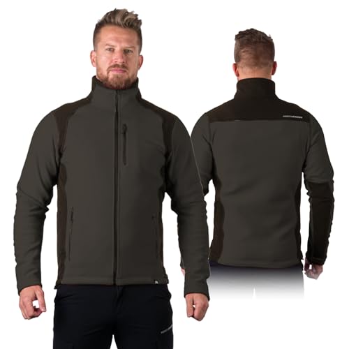 NORTHFINDER Fleece Pullover Herren Mission | Warme Fleecejacke Herren mit Einer Material verwendeten Antipilling- Technologie | Perfekt geeignet als Arbeitspullover Herren (Olive 3XL) von NORTHFINDER