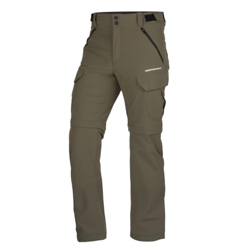 NORTHFINDER Herren Zip-Off Cargohose Caruso – 2-in-1 Trekkinghose mit 4-Wege-Stretch, PFC-freier DWR-Imprägnierung, atmungsaktiv & leicht, ideal für Wandern & Reisen von NORTHFINDER