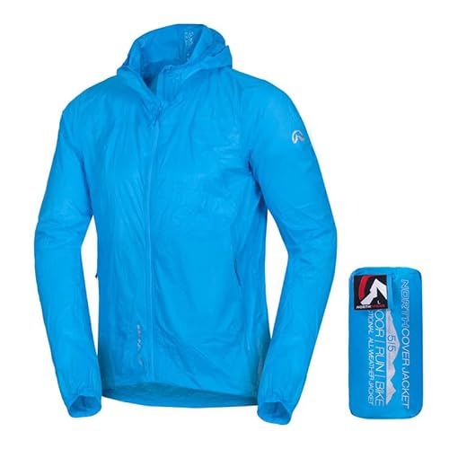NORTHFINDER Regenjacke Herren, ultraleichte Fahrradjacke Wasserdicht Atmungsaktiv 5000 mm, Faltbare Windjacke, Regenjacken, Funktionsjacke, Windbreaker NORTHCOVER von NORTHFINDER