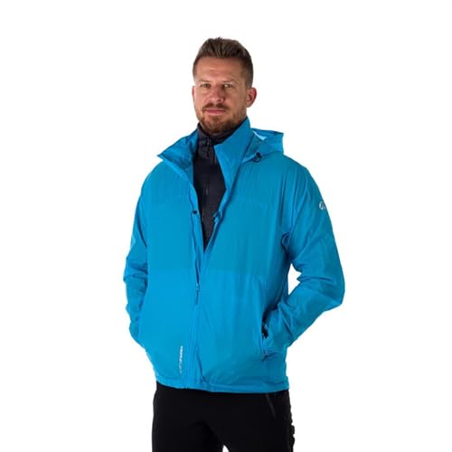 NORTHFINDER Ultraleichte Regenjacke Herren Wasserdicht Atmungsaktiv | Fahrrad Regenjacke Herren Laufjacke Ultraleicht | Windjacke Regenjacke Zusammenfaltbar | Packable Rain Jacket Blue S von NORTHFINDER