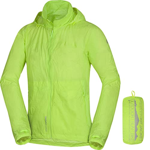 NORTHFINDER Ultraleichte Regenjacke Herren Wasserdicht Atmungsaktiv | Fahrrad Regenjacke Herren Laufjacke Ultraleicht | Windjacke Regenjacke Zusammenfaltbar | Packable Rain Jacket Green 2XL von NORTHFINDER