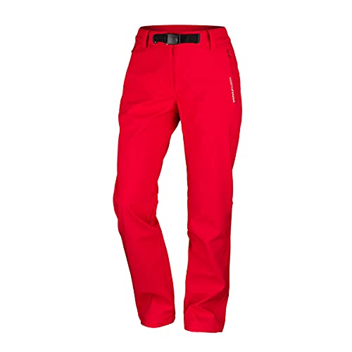 NORTHFINDER Outdoor Hosen für Damen Lyric | Einfache Wanderhose Damen aus 3-lagiger Softshell mit wasserabweisender Oberfläche | Trekkinghose Damen mit Ausgezeichneter Atmungsaktivität | Rot 3XL von NORTHFINDER