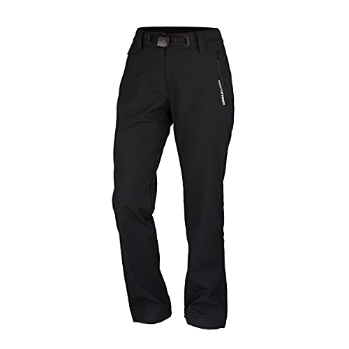 NORTHFINDER Outdoor Hosen für Damen Lyric | Einfache Wanderhose Damen aus 3-lagiger Softshell mit wasserabweisender Oberfläche | Trekkinghose Damen mit Ausgezeichneter Atmungsaktivität | Schwarz M von NORTHFINDER