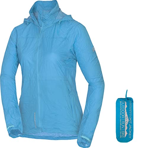 NORTHFINDER Ultraleichte Regenjacke Damen Wasserdicht Atmungsaktiv | Fahrrad Regenjacke Damen Laufjacke Ultraleicht | Windjacke Regenjacke Zusammenfaltbar | Packable Regenjacke Rain Jacket - Blau von NORTHFINDER