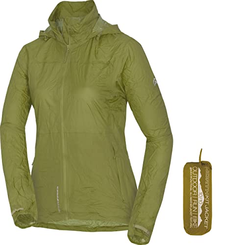 NORTHFINDER Ultraleichte Regenjacke Damen Wasserdicht Atmungsaktiv | Fahrrad Regenjacke Damen Laufjacke Ultraleicht | Windjacke Regenjacke Zusammenfaltbar | Packable Regenjacke Rain Jacket - Grün von NORTHFINDER