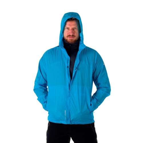 NORTHFINDER Ultraleichte Regenjacke Herren Wasserdicht Atmungsaktiv | Fahrrad Regenjacke Herren Laufjacke Ultraleicht | Windjacke Regenjacke Zusammenfaltbar | Packable Rain Jacket Blue L von NORTHFINDER