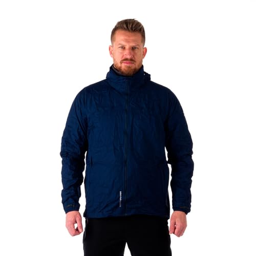 NORTHFINDER Ultraleichte Regenjacke Herren Wasserdicht Atmungsaktiv | Fahrrad Regenjacke Herren Laufjacke Ultraleicht | Windjacke Regenjacke Zusammenfaltbar | Packable Rain Jacket Darkblue 2XL von NORTHFINDER