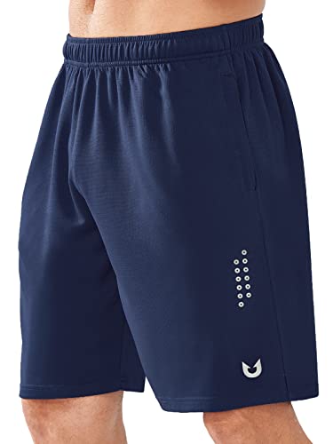 NORTHYARD Sport Shorts Herren Leichte Mesh Sporthose Kurz Schnelltrockende Kurze Hosen Laufhose mit Reißverschlusstasche für Basketball Tennis Fitness, Navyblau, L von NORTHYARD