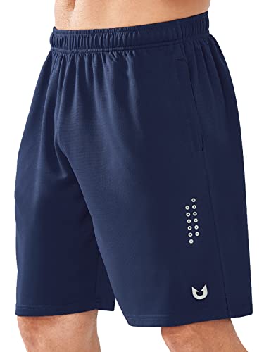 NORTHYARD Sport Shorts Herren Leichte Mesh Sporthose Kurz Schnelltrockende Kurze Hosen Laufhose mit Reißverschlusstasche für Basketball Tennis Fitness, Navyblau, S von NORTHYARD