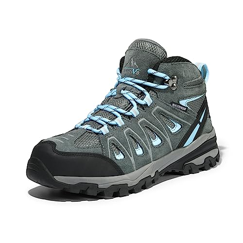 NORTIV 8 Adventurer Trekking-& Wanderhalbschuhe für Damen -Atmungsaktive Bequeme Damenstiefel,Size 40.5,Grau/Blau,SNHB211W von NORTIV 8
