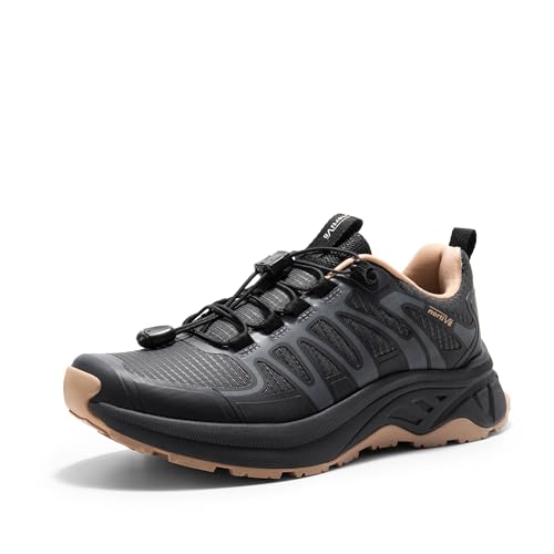 NORTIV 8 Wanderschuhe Damen Leichte Schnellschnürung Outdoor Trekking Schuhe für Camping und Freizeit,Size 41.5,Kohlenschwarz,SNHS242W von NORTIV 8