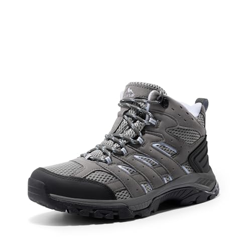 NORTIV 8 Damen Wanderschuhe Trekkingschuhe Atmungsaktiv Schuhe Outdoorschuhe rutschfeste Hiking Boots Wanderstiefel,Size 41,Dunkelgrau-Wildleder,SNHB2212W von NORTIV 8