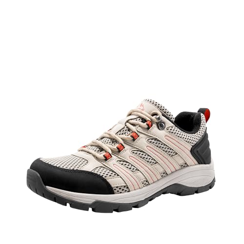 NORTIV 8 Damen Wanderschuhe rutschfest Outdoorschuhe Trekkingschuhe Atmungsaktiv Hiking Wanderhalbschuhe Wander Schuhe,Size 37,Sand-Pu,SNHS222W von NORTIV 8