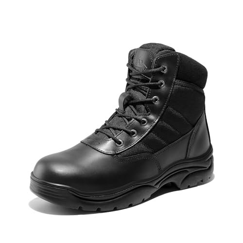 NORTIV 8 Herren Militär Security Tactical Einsatzstiefel Boot Zipper Militär Kampfstiefel Springerstiefel,Size 39.5,Schwarz,Contractor-New von NORTIV 8