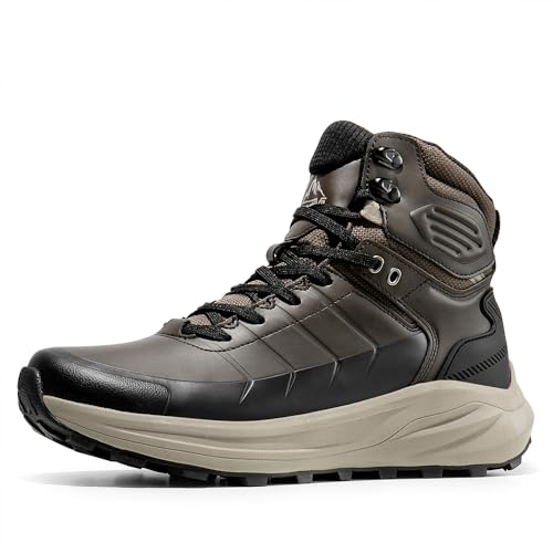 NORTIV 8 Herren Outdoorschuhe Wanderstiefel Trekking Wanderschuhe Bergsteigen Klettern Wandern Schuhe Wasserdicht Kletterschuhe,Size 44.5,Dunkelbraun,SNHB241M von NORTIV 8