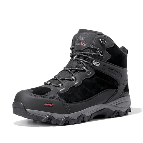 NORTIV 8 Herren Trekkingschuhe Wanderschuhe Outdoorschuhe Wanderstiefel Wasserdicht Hiking Boots Kletterschuhe Bergsteigen Klettern Wandern Schuhe SCHWARZ JS19004M Größe 41.5EU/8.5US von NORTIV 8