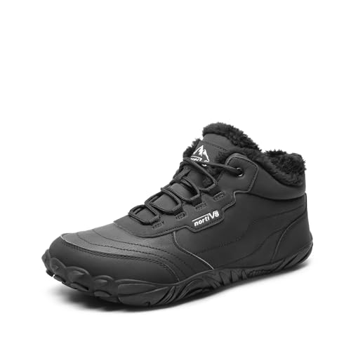 NORTIV 8 Herren Winterschuhe Snow Winter Warm Barfußschuhe Outdoor Trekking Wander Schuhe,Size 41,Schwarz,SNSB241M-E von NORTIV 8