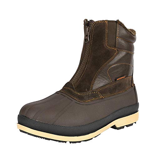 NORTIV 8 Herren Winterstiefel Wasserdicht Warm Gefüttert Winterschuhe Outdoor Schneestiefel Trekking Wanderschuhe,Size 41,Braun/Schwarz,170410 von NORTIV 8