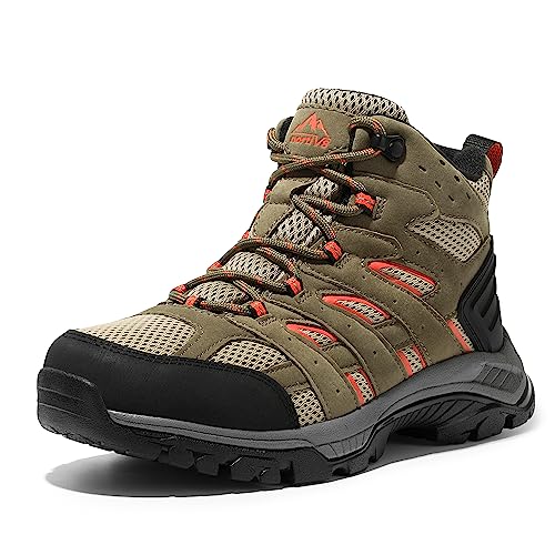 NORTIV8 Damen Wanderschuhe Trekkingschuhe Atmungsaktiv Schuhe Outdoorschuhe rutschfeste Hiking Boots Wanderstiefel,Size39,BRAUN/ORANGE,SNHB2212W von NORTIV8